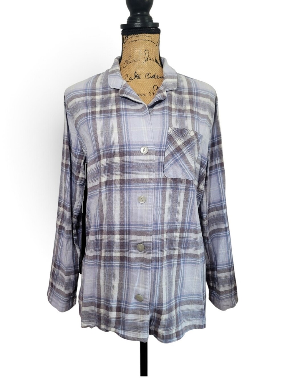 Eddie Bauer Plaif Sleep Shirt Medium